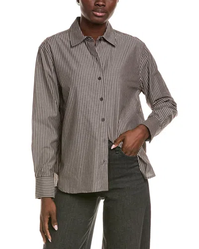 Kenneth Cole Poplin Shirt In Gray