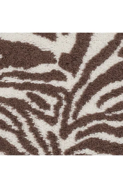 Matouk Regine Zebra Stripe Cotton & Linen Bath Towel In Brown