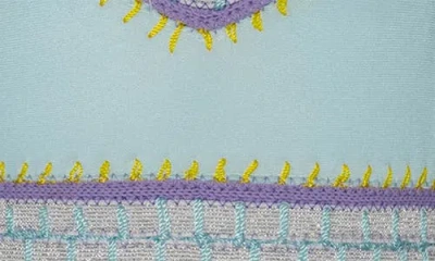 Pq Swim Kids' Embroidered One-piece Swimsuit In Blue