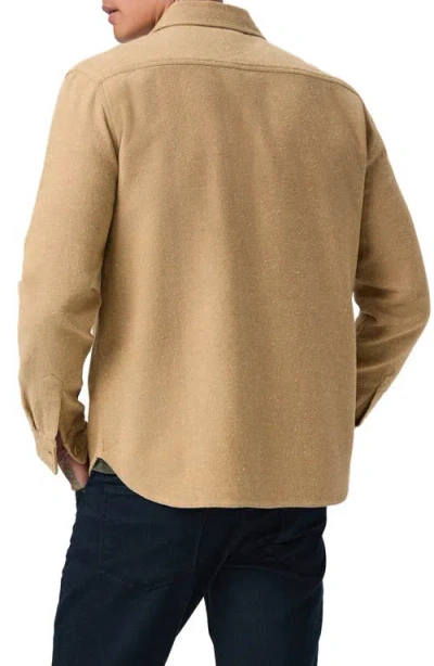 Paige Seymore Neppy Cotton Twill Button-up Overshirt In Brown