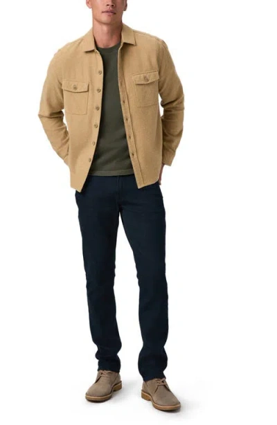 Paige Seymore Neppy Cotton Twill Button-up Overshirt In Brown