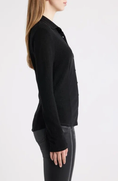 Rag & Bone Elsa Metallic Button-up Shirt In Black