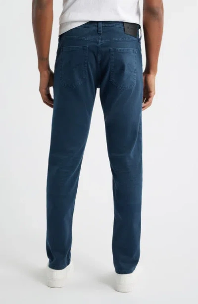 Ag Everett Sueded Stretch Sateen Slim Straight Leg Pants In Blue