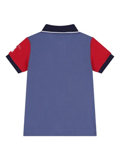 Hackett Logo Polo Shirt In Blue