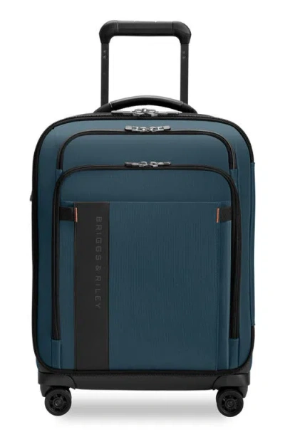 Briggs & Riley Zdx Essential 22-inch Expandable Carry-on Spinner Suitcase In Blue
