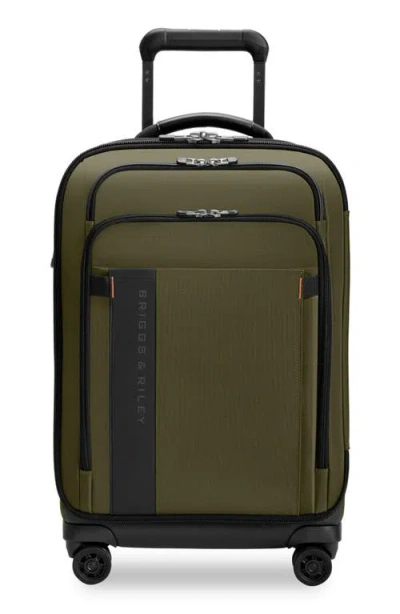 Briggs & Riley Zdx Essential 22-inch Expandable Carry-on Spinner Suitcase In Green