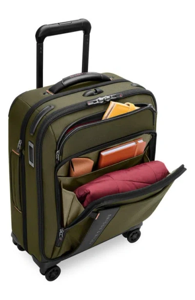 Briggs & Riley Zdx Essential 22-inch Expandable Carry-on Spinner Suitcase In Orange
