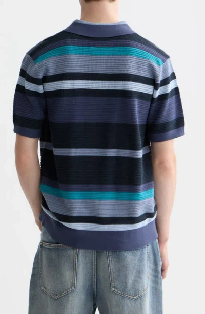 Scotch & Soda Textured Polo Shirt In Multi