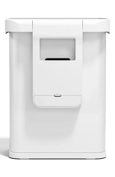 Simplehuman 58-liter Rectangular Sensor Can With Voice + Motion Sensor In White