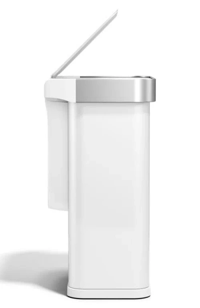 Simplehuman 58-liter Rectangular Sensor Can With Voice + Motion Sensor In White
