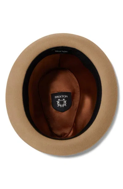 Brixton Gain Wool Fedora In Brown