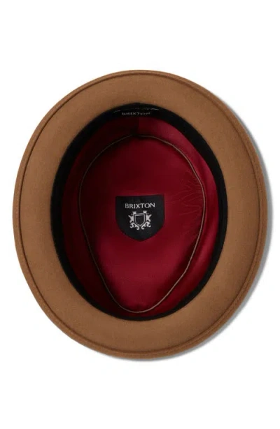 Brixton Stout Pork Pie Wool Hat In Brown