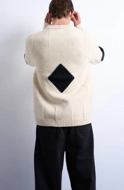 Topman Oversize Diamond Sweater In Multi