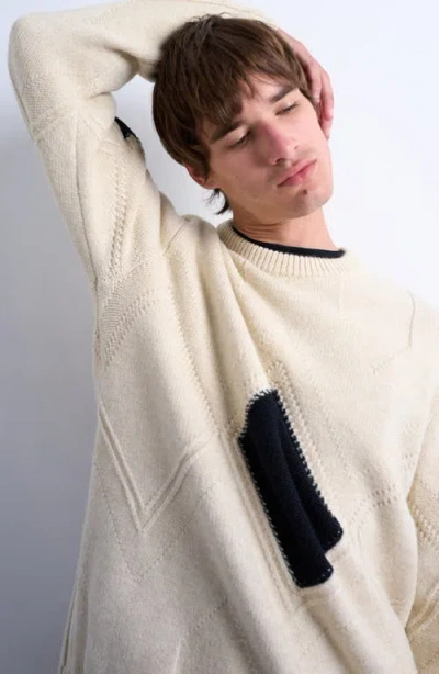 Topman Oversize Diamond Sweater In Multi