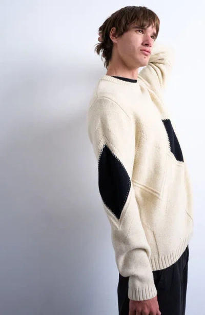 Topman Oversize Diamond Sweater In Multi