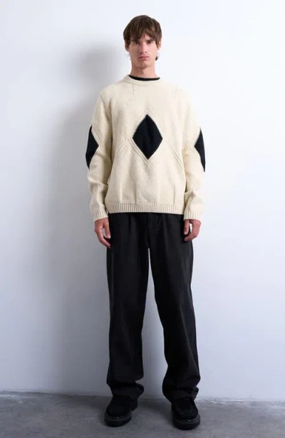 Topman Oversize Diamond Sweater In Multi