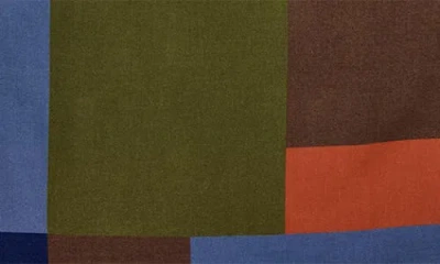 Commune X R+d Lab  Abstract Wool & Cashmere Blanket In Blue