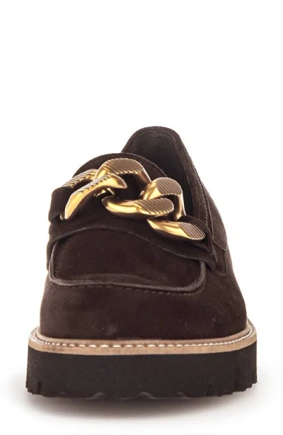Gabor Platform Bit Loafer In Brown