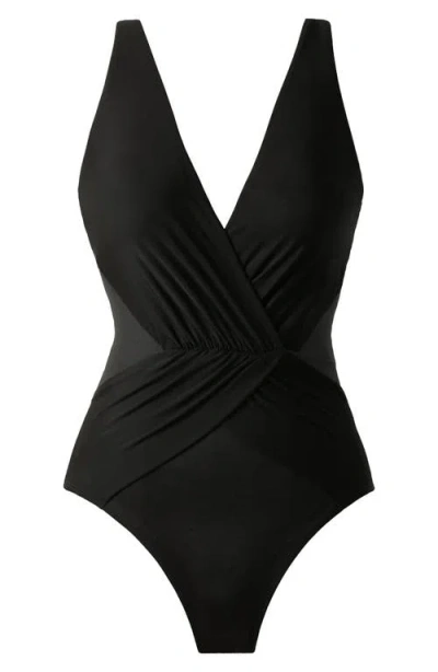 Miraclesuit Illusionist Crossover One-piece Swimsuit In Black