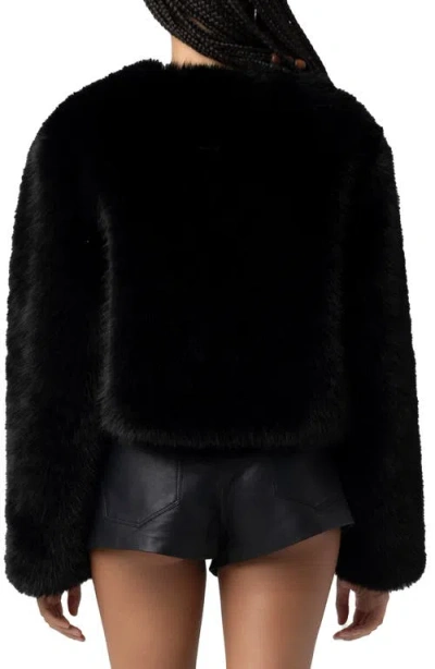 Blanknyc Show And Tell Faux Fur Jacket In Black