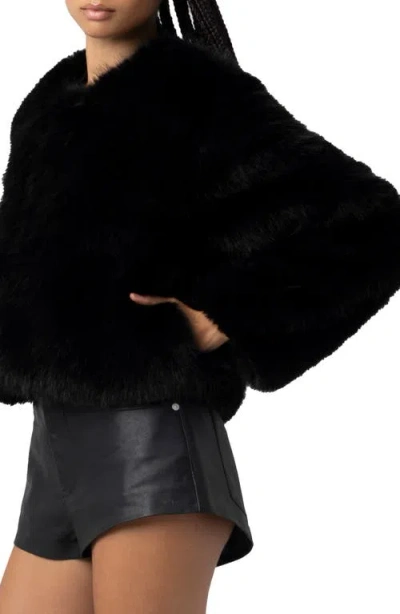 Blanknyc Show And Tell Faux Fur Jacket In Black