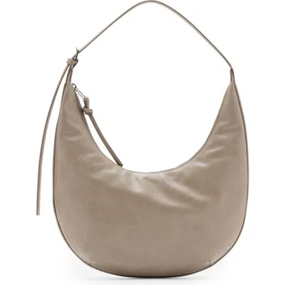 Mango Medium Oval Faux Leather Shoulder Bag In Brown