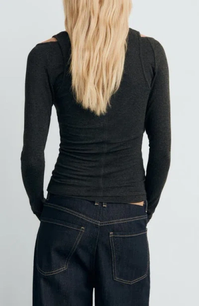 Mango Layered Sweater In Black