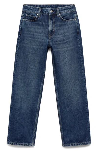 Mango Women's Mid-rise Straight Jeans In Blue