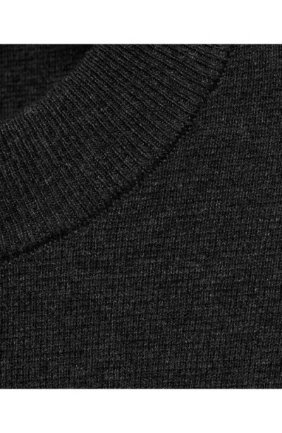 Mango Crewneck Cotton & Wool Blend Sweater In Gray