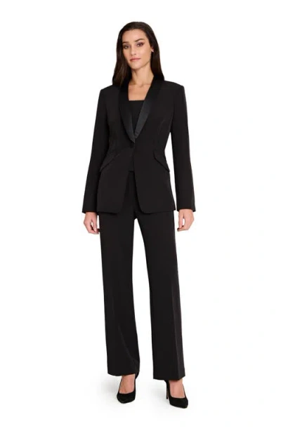 Tahari Asl Bird Eye Pants In Black