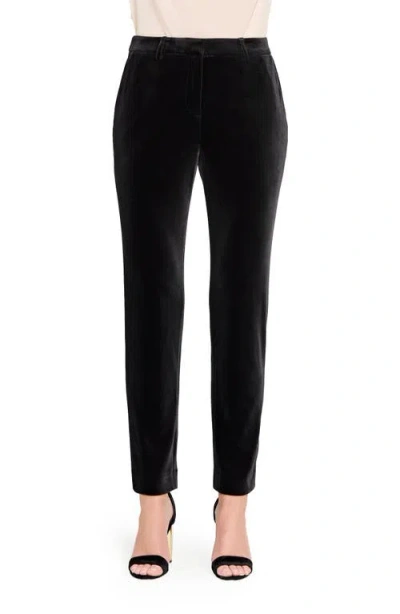 Tahari Asl Women's Velvet Ankle Pants In Black