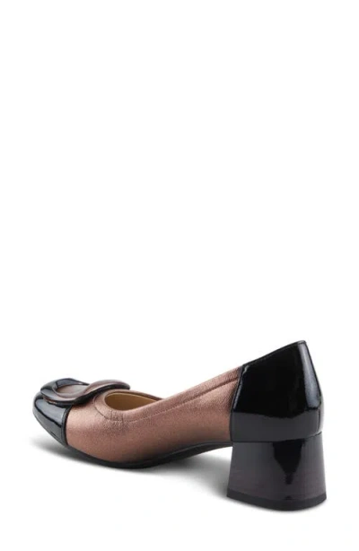 Azura By Spring Step Babysteps Two-tone Cap Toe Pump In Brown