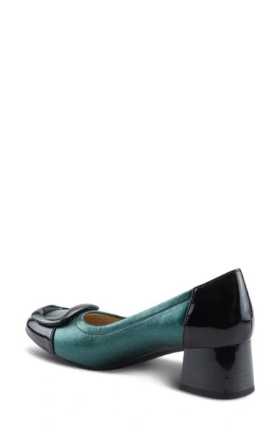 Azura By Spring Step Babysteps Two-tone Cap Toe Pump In Green