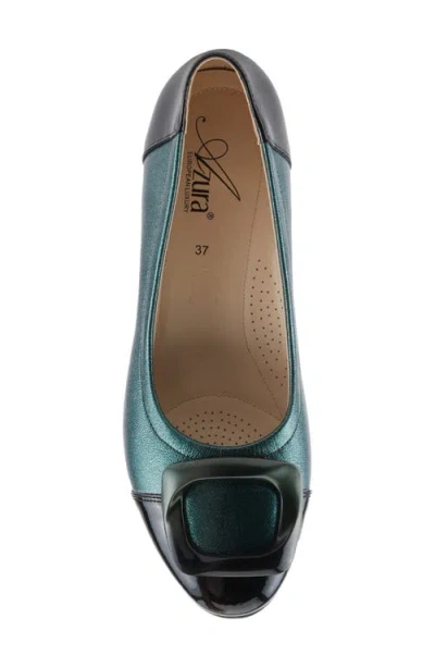 Azura By Spring Step Babysteps Two-tone Cap Toe Pump In Green