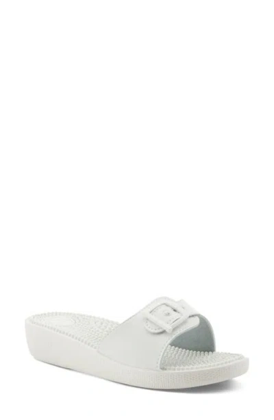 Flexus By Spring Step Sabala Slide Sandal In White