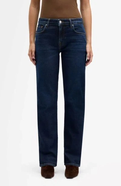 7 For All Mankind Calie Straight Jeans In Blue