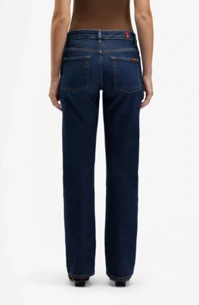 7 For All Mankind Calie Straight Jeans In Blue