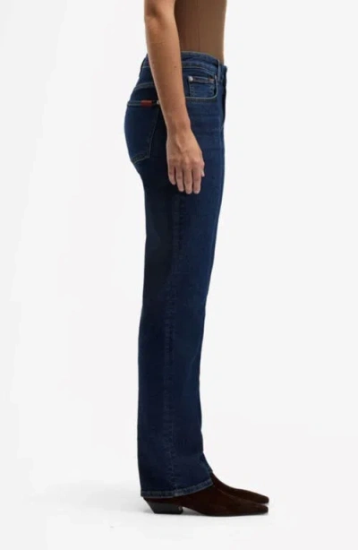 7 For All Mankind Calie Straight Jeans In Blue