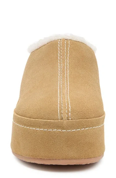 Kelsi Dagger Brooklyn Torrence Faux Shearling Lined Platform Clog In Neutral