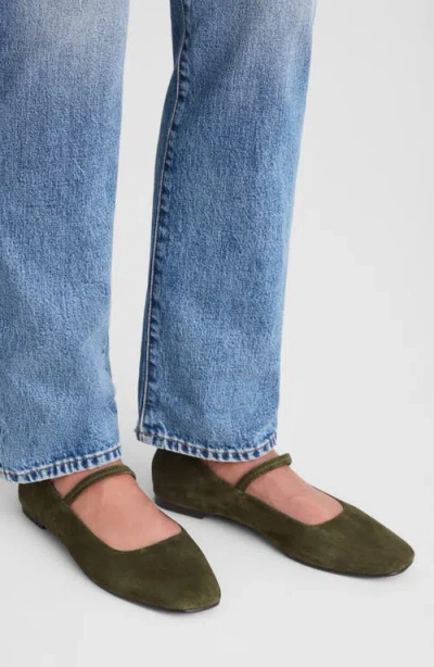 Madewell Greta Mary Janes Loden In Green