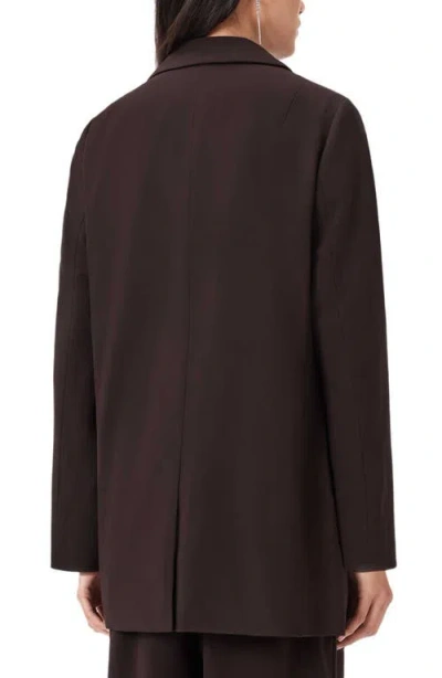 Allsaints Aleida Long Blazer In Brown