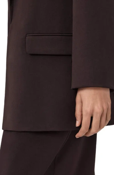 Allsaints Aleida Long Blazer In Brown