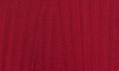 Ted Baker Pointelle Short Sleeve Midi Dress In Red