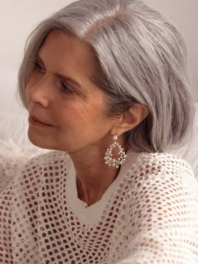 Olive & Piper Avery Earrings In White