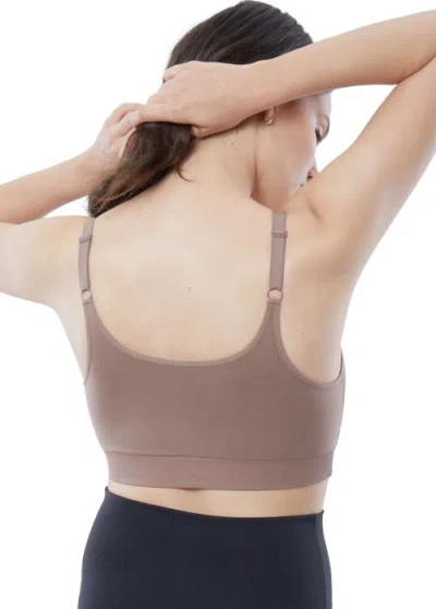 Ingrid & Isabel Cooling Crossover Nursing Bra In Brown
