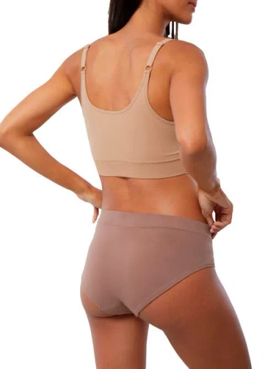Ingrid & Isabel Cooling Seamless Maternity Underwear, 3-pack In Brown