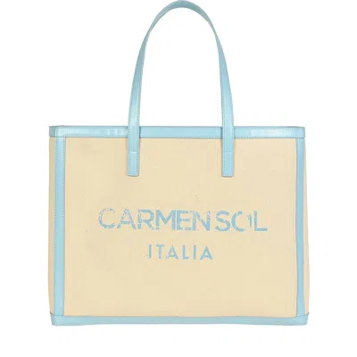 Carmen Sol Roma Tote Bag In Blue