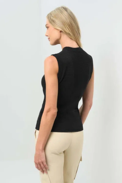Anatomie Evie Sleeveless Sweater Knit Top In Black