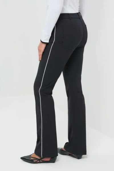 Anatomie Winny Stripe Performance Twill Bootcut Pant In Black