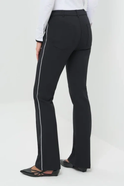 Anatomie Winny Stripe Performance Twill Bootcut Pant In Black